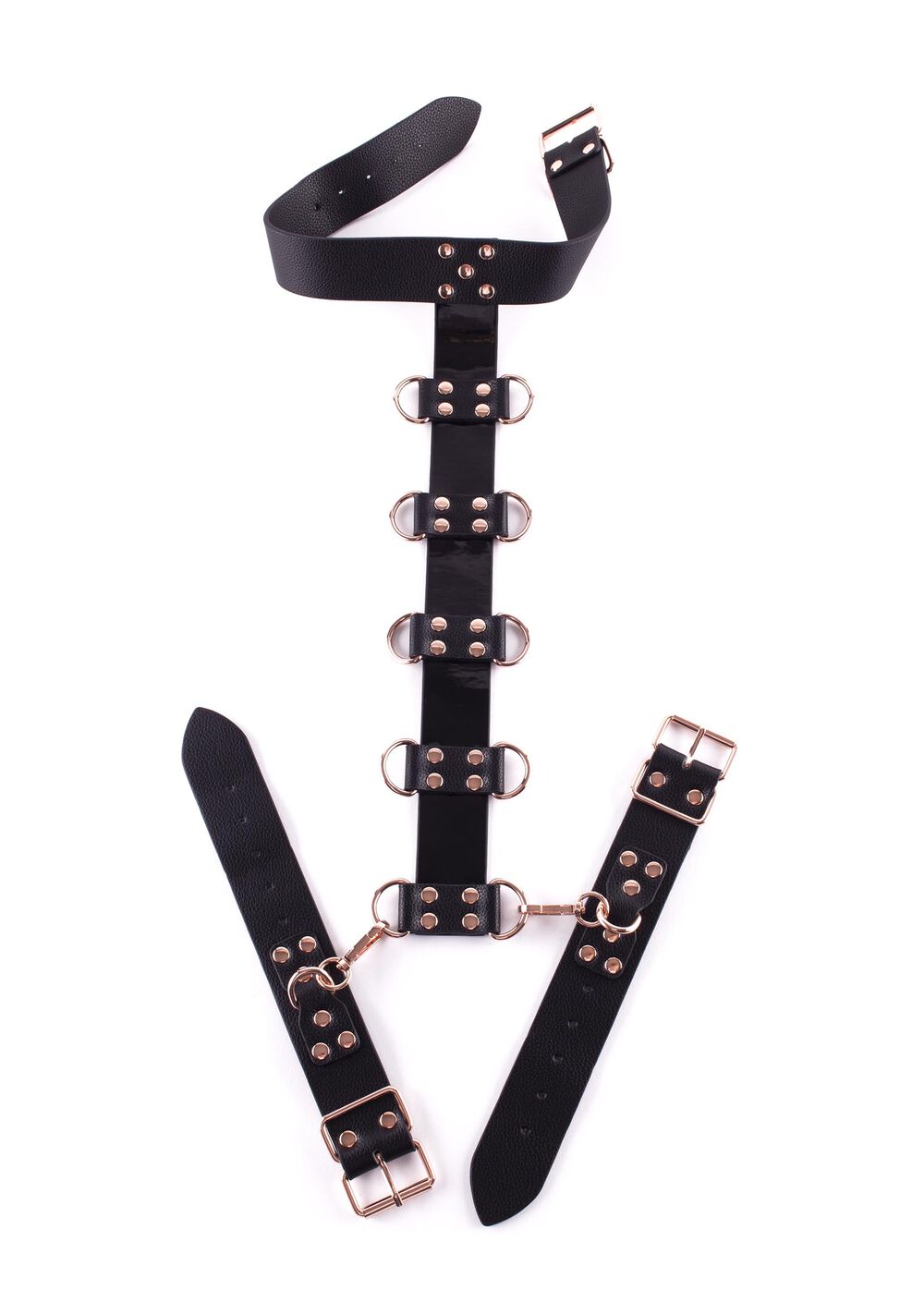 LacyMate™ Signature Faux Leather Neck to Wrist Restraint Lavah Intimates