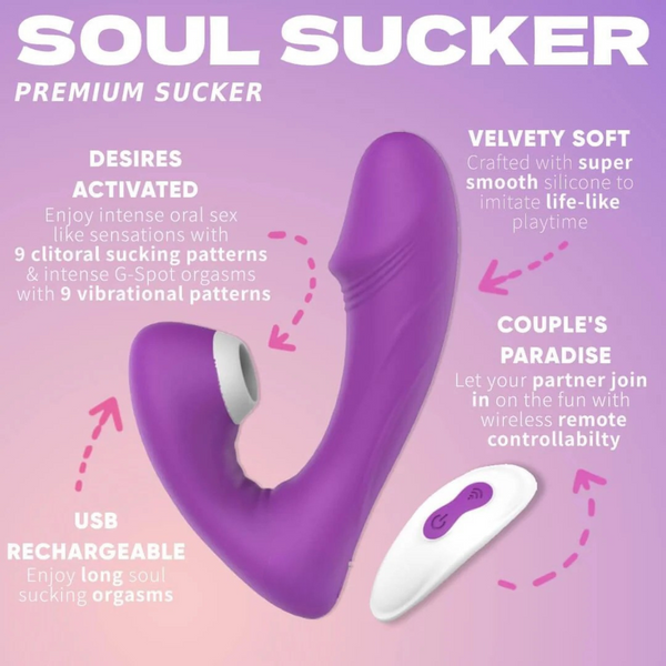 The Soul Sucker Sucking Vibrator (Remote) LacyNighty