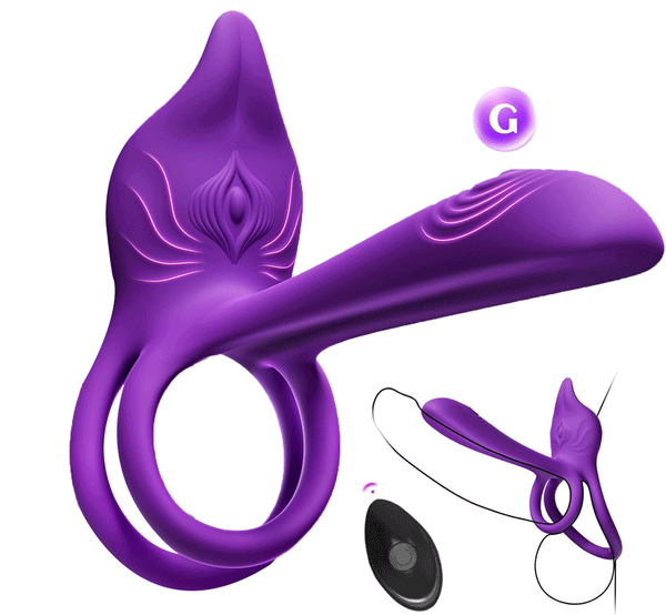 💥2026, Flexo - Cock Ring with Remote Control for G-Spot and Clitoral Stimulation, 4 IN 1 Nighty