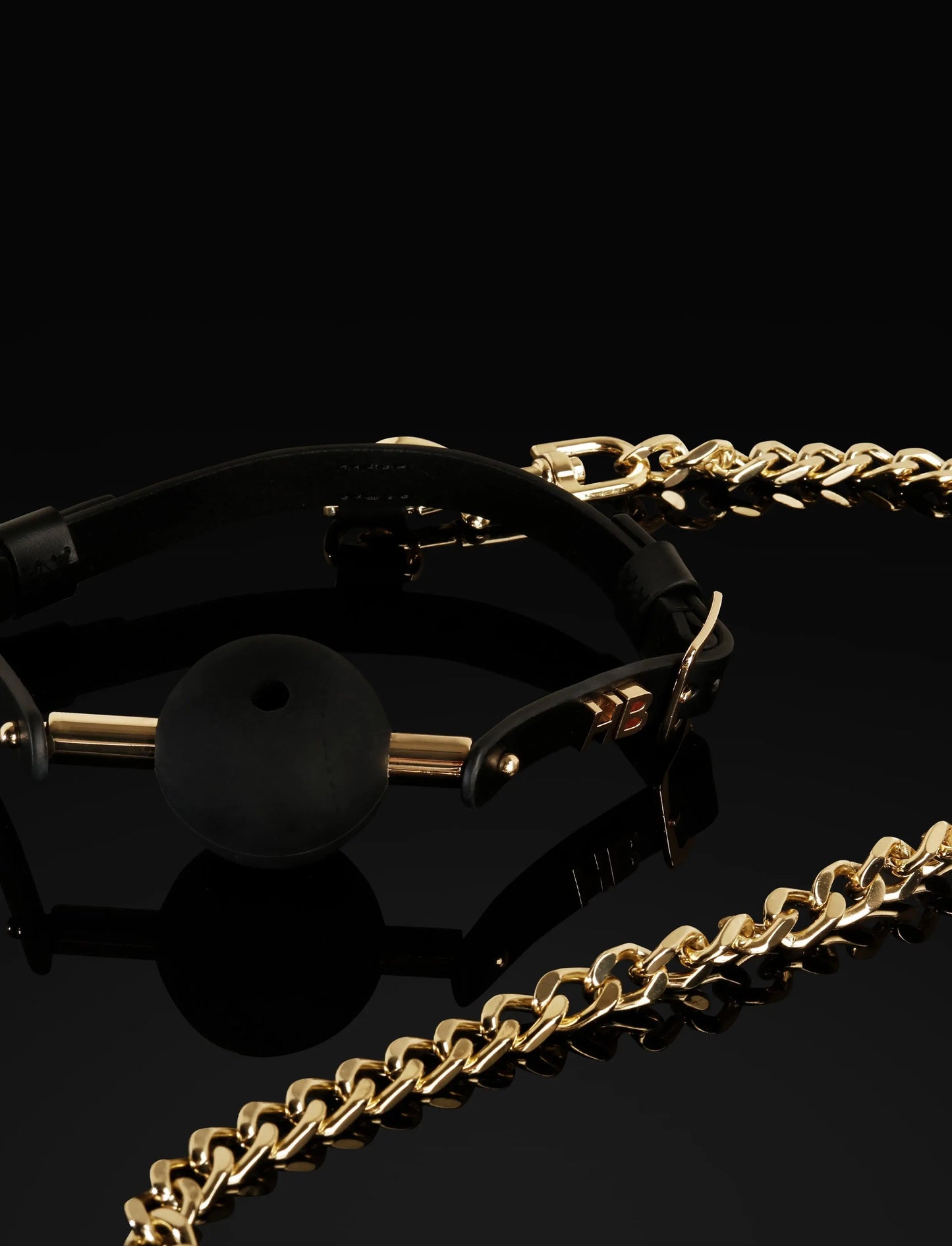 LacyMate™ Leather Bridle & Ball Gag Honey Birdette