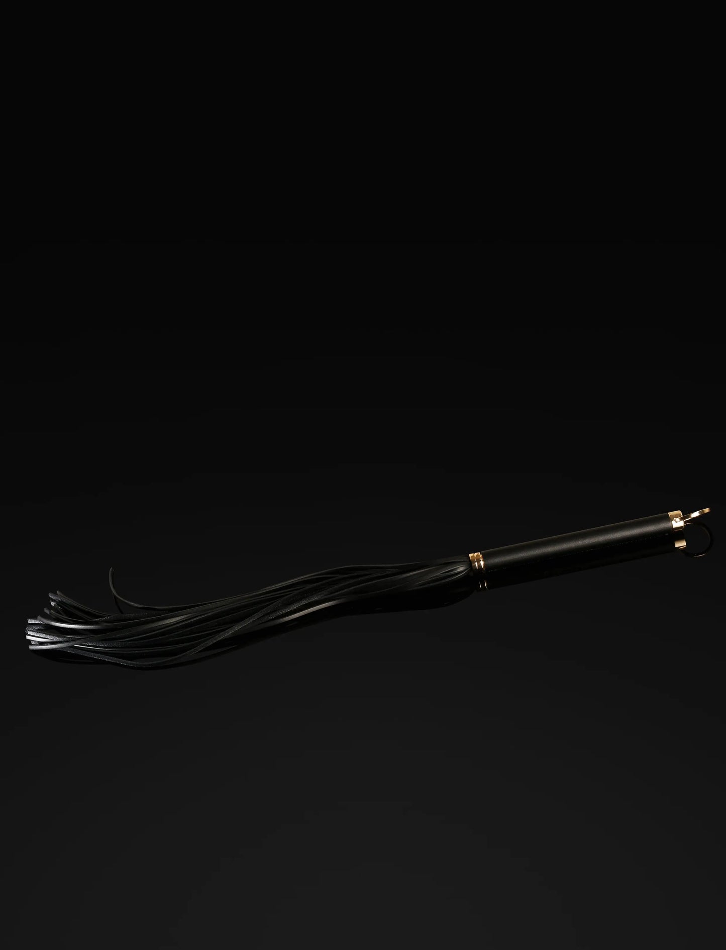 LacyMate™ Fashion Fetish Black Leather Flogger Honey Birdette