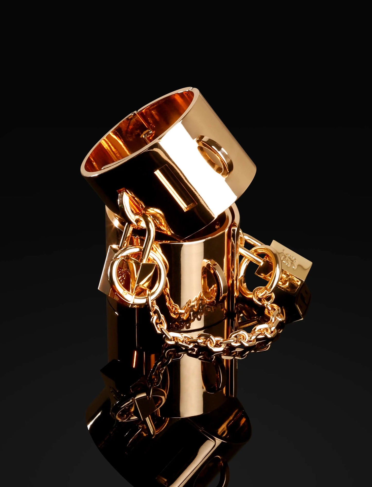 LacyMate™ Chastity Gold Cuffs Honey Birdette AU