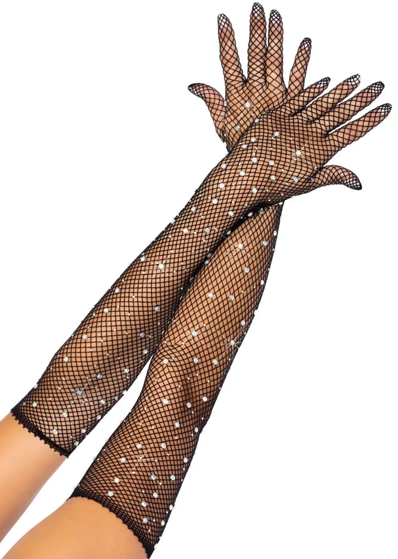 LacyMate™ Rhinestone Long Sleeve Gloves Lavah Intimates