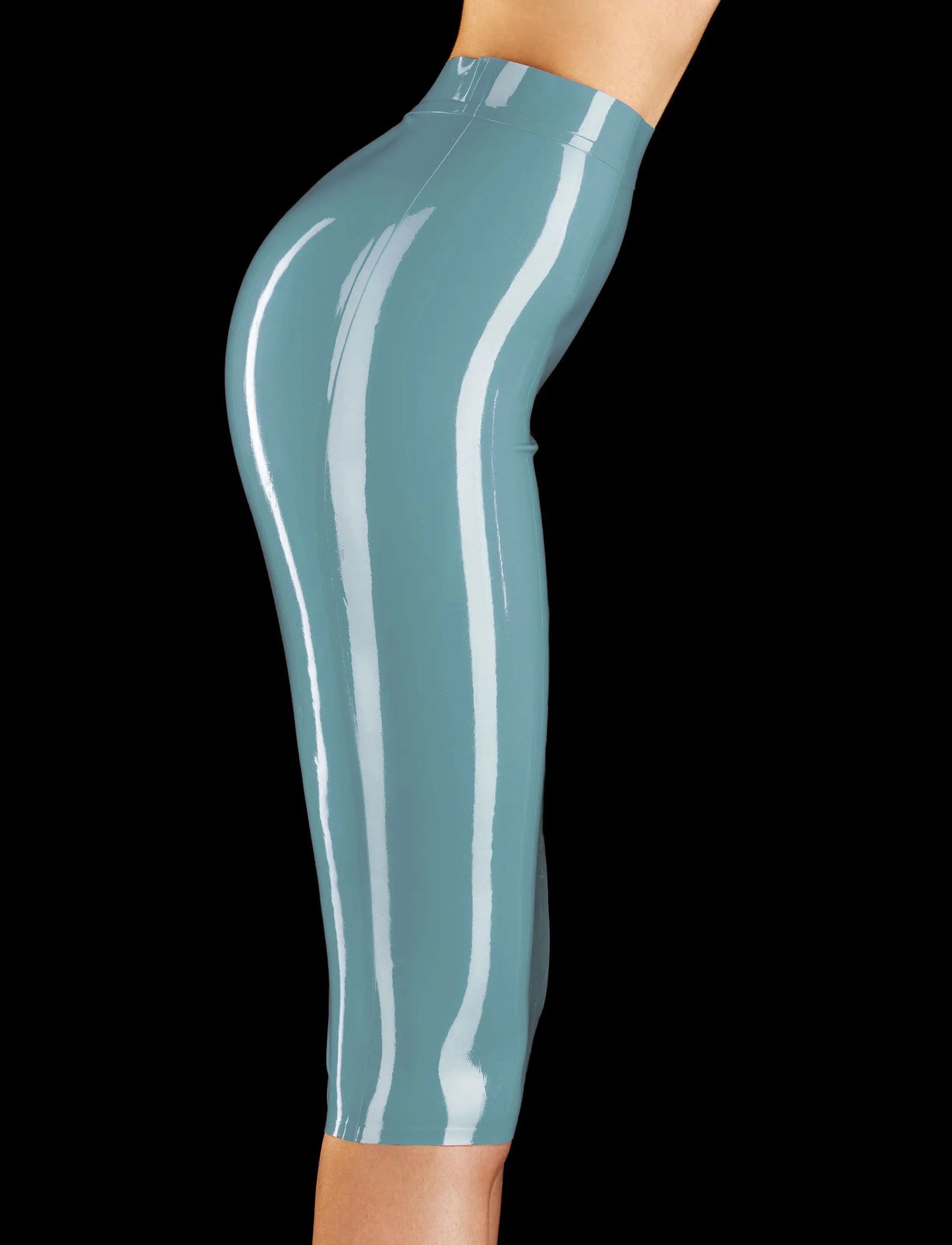 Latex Blue Skirt Honey Birdette