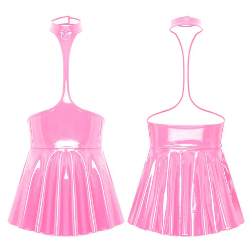 Open Chest Latex Dress Lacy0301