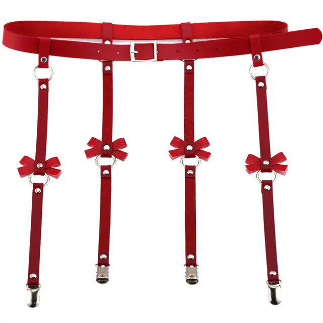 LacyMate™ Bow Leather Garter Lavah Intimates
