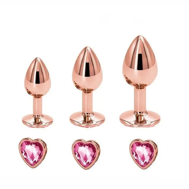 LacyMate™ Rose Gold Tush Stimulator - Set of 3 Lavah Intimates