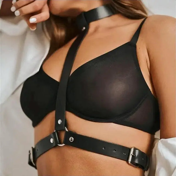 Sabrina Leather Top Lavah Pleasure