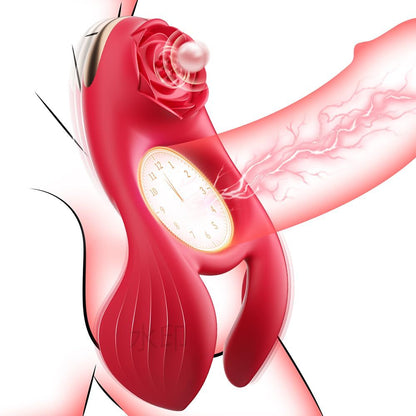 💥2025 New Vibrating Cock Ring🎁-🌹Rose Clitoral Stimulator✨