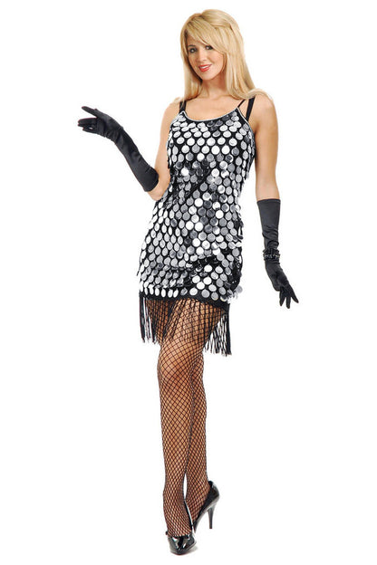 Silver Starlet Flapper Costume Charades