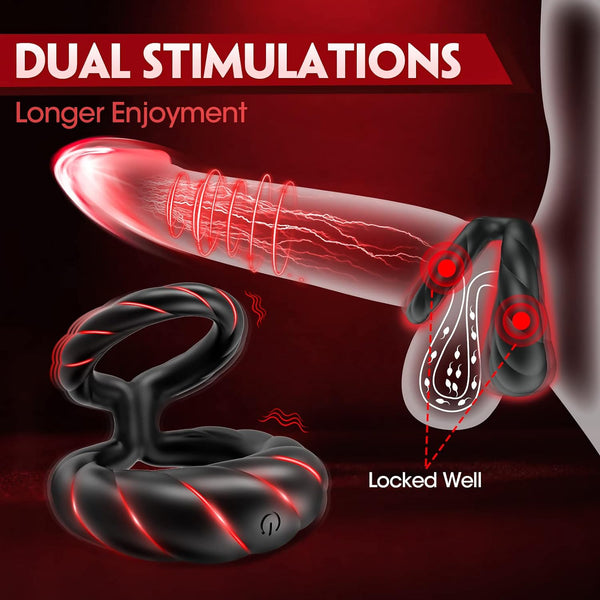 💥2025 New Wishful Ring Cock Ring-5 in 1 Couple Toy Penis Ring Nighty