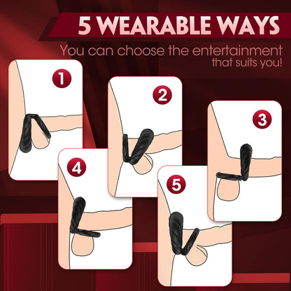 💥2025 New Wishful Ring Cock Ring-5 in 1 Couple Toy Penis Ring