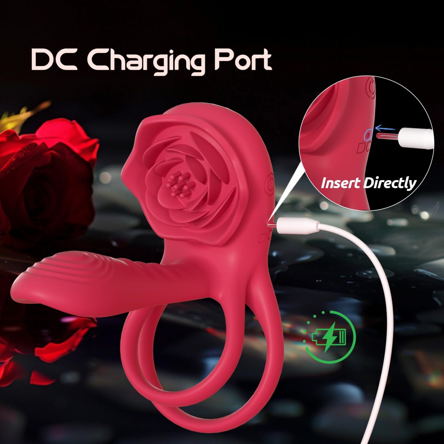 💥2025 New Rose Ring-FLORAX 15° Curve Boost & Bloom Cock Ring-4 in 1 Couple Toy Penis Ring