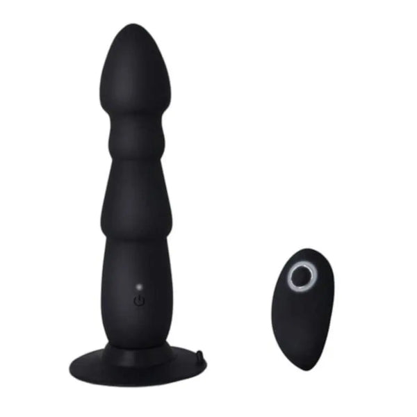 10-Speed Remote Controlled Vibrating Butt Plug Extra Large Toy For Men Silicone 7.8" Long Lavah Pleasure