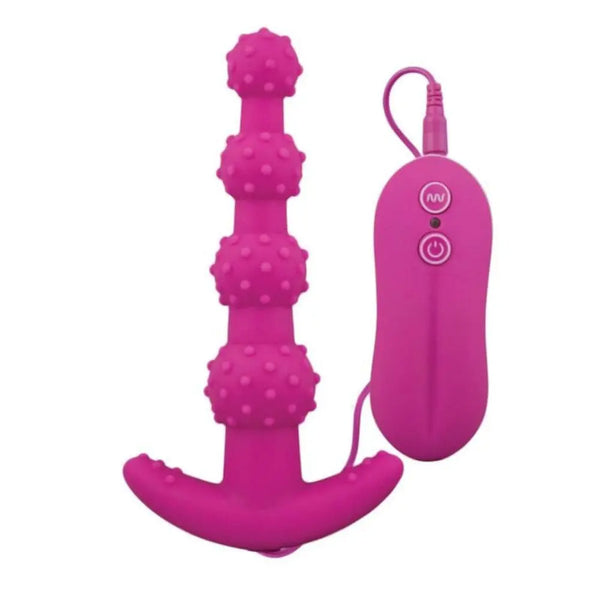 LacyMate™ Beaded and Dotted Silicone Anal Toy 5.71" Long Lavah Pleasure