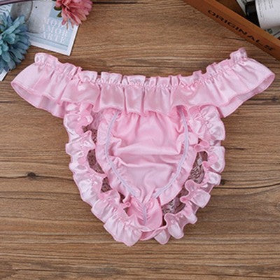 🔥 Funny Men 2025 🔥 Satin Bikini G-String Thong Sissy See-through Panties
