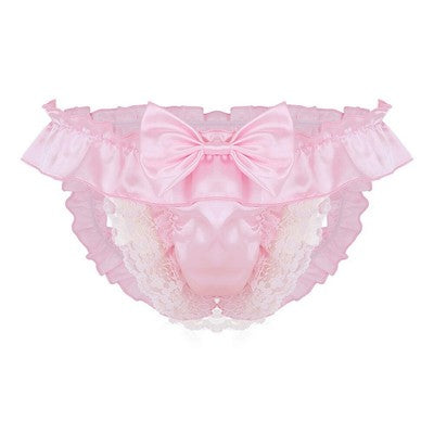 🔥 Funny Men 2025 🔥 Satin Bikini G-String Thong Sissy See-through Panties