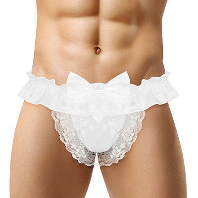 🔥 Funny Men 2025 🔥 Satin Bikini G-String Thong Sissy See-through Panties