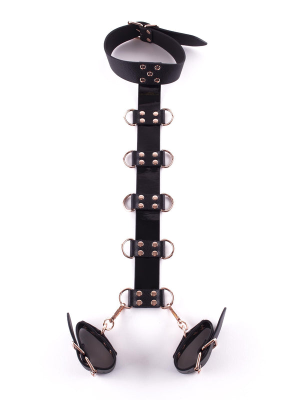 LacyMate™ Signature Faux Leather Neck to Wrist Restraint Lavah Intimates