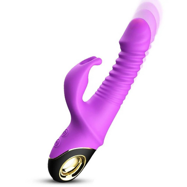 Baddie Power Thrust Rabbit Vibrator LacyNighty