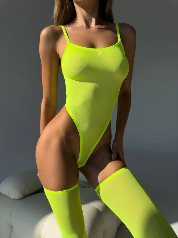 LacyMate Electric Mesh Bodysuit Lacy Nighty