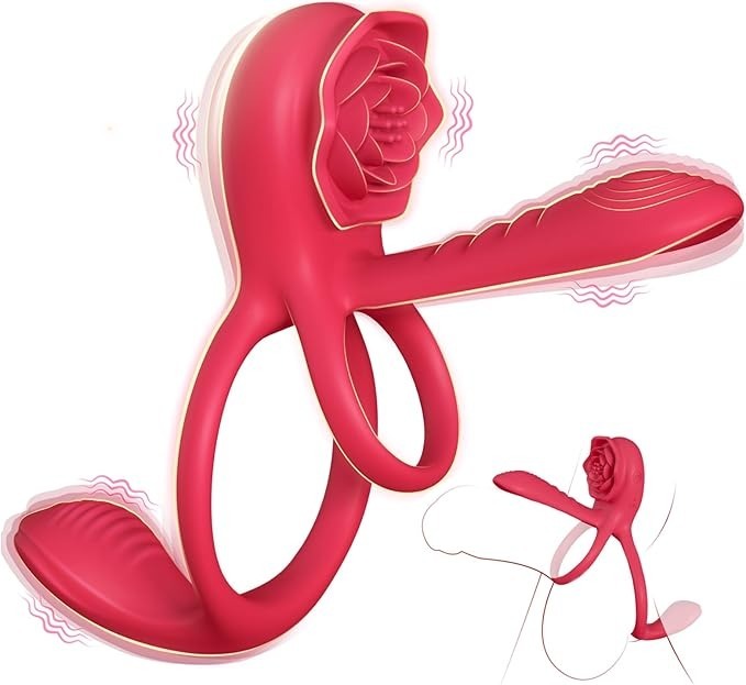 💥2025 New Rose Ring-FLORAX 15° Curve Boost & Bloom Cock Ring-4 in 1 Couple Toy Penis Ring