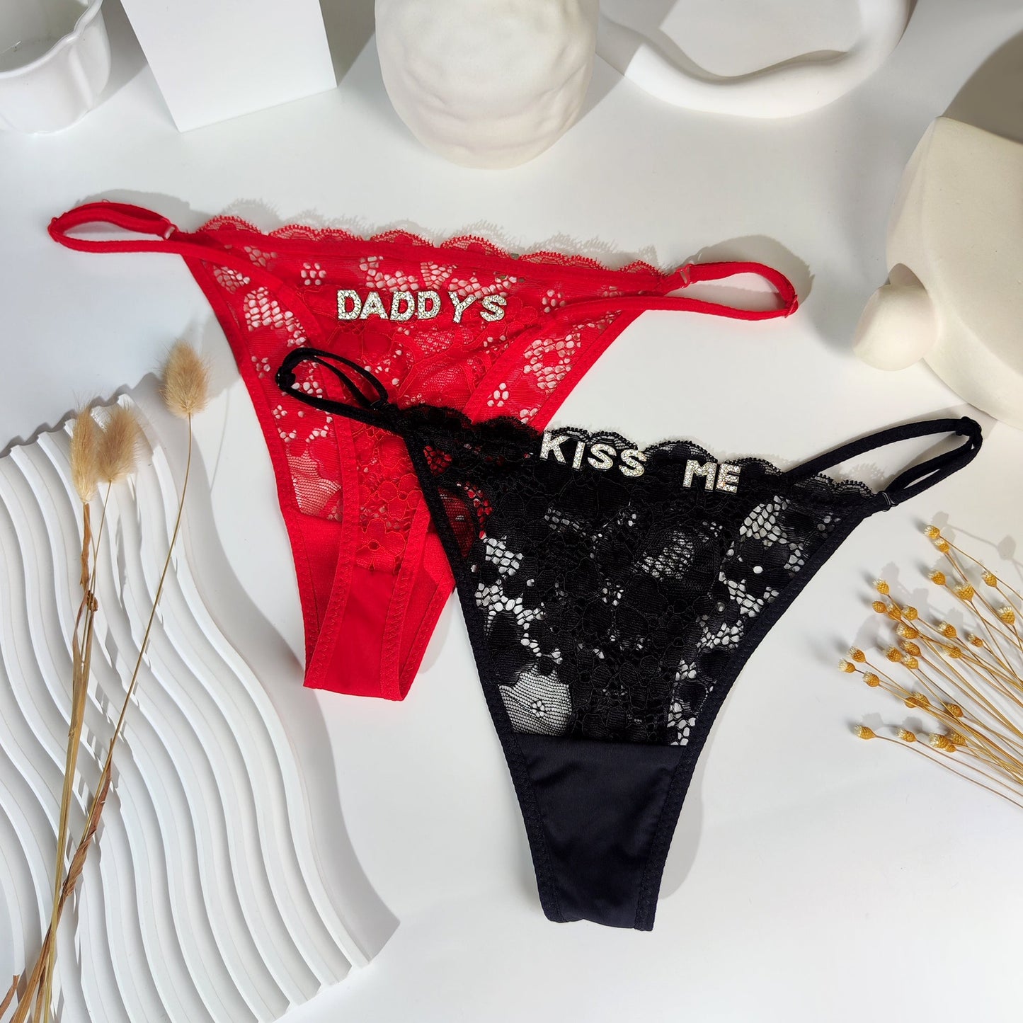 Personalized Lace Thong