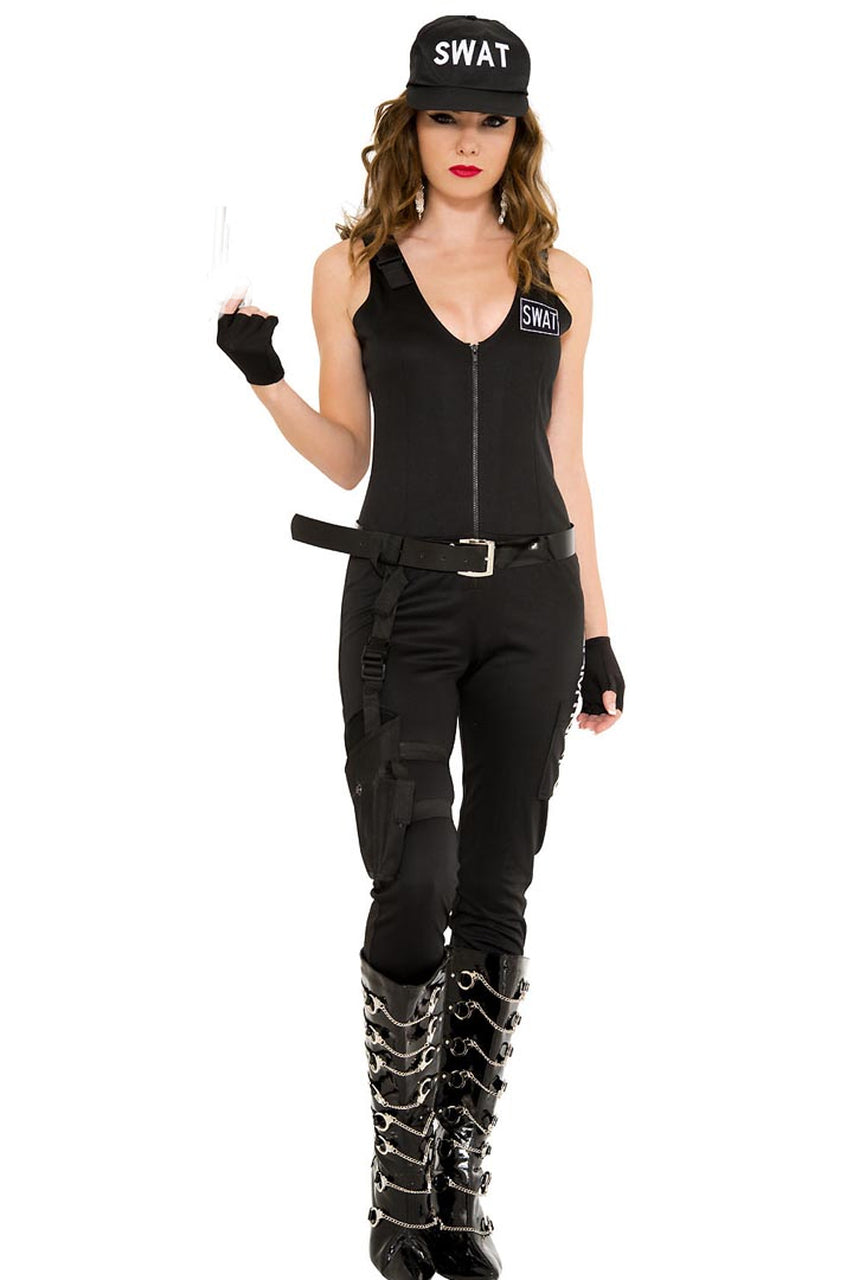 SWAT Babe Costume Music Legs