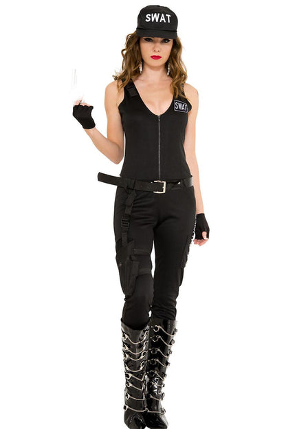 SWAT Babe Costume Music Legs