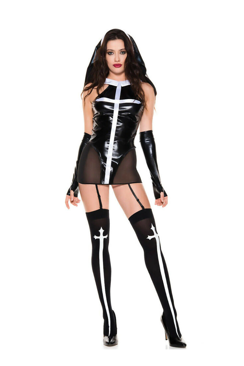 Virtue-Less Nun Costume Music Legs