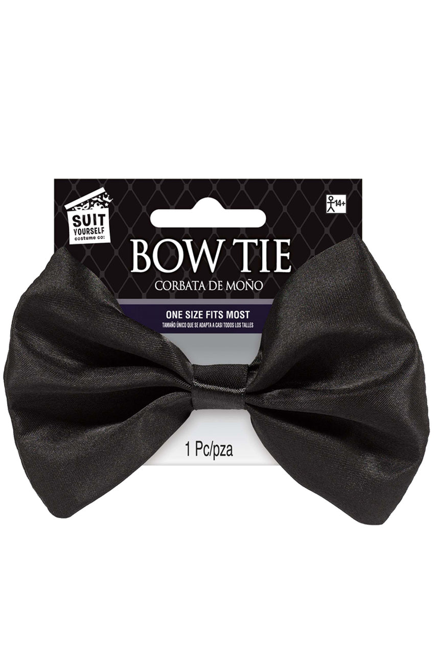 Black Satin Bow Tie