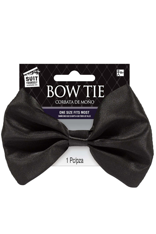 Black Satin Bow Tie