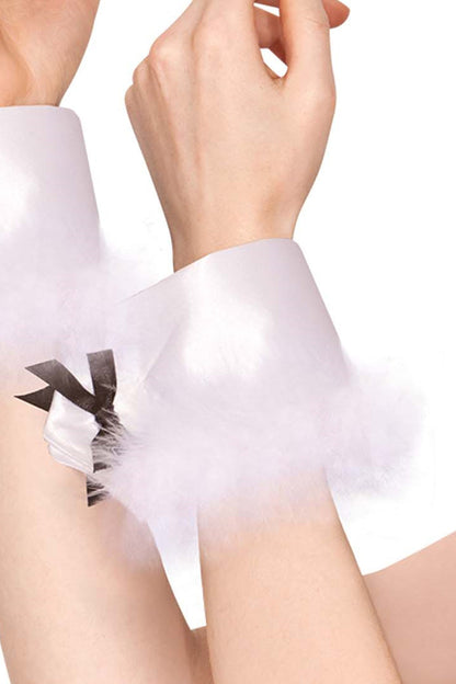 White Bunny Wrist Cuffs