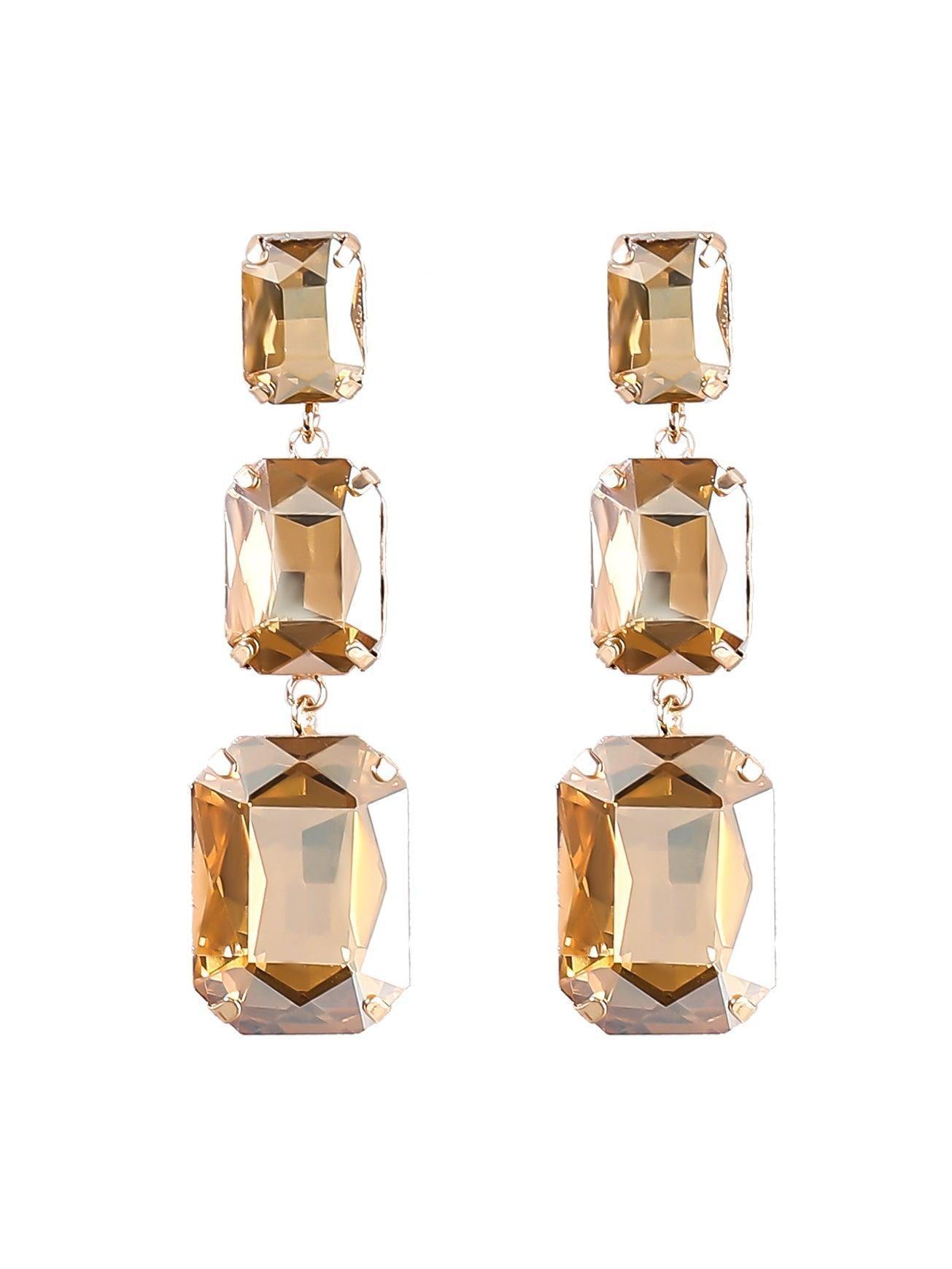 Alcott Crystal Gem Drap Earrings