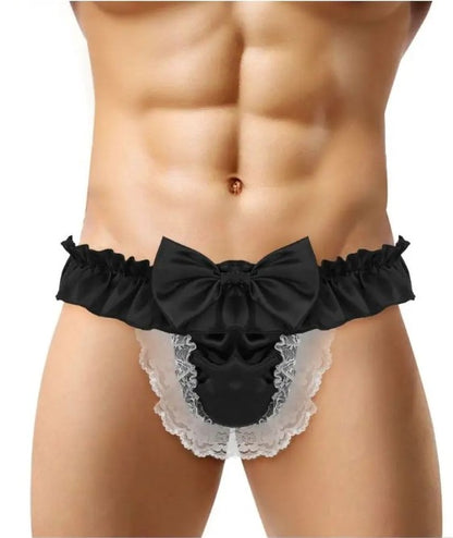 🔥 Funny Men 2025 🔥 Satin Bikini G-String Thong Sissy See-through Panties