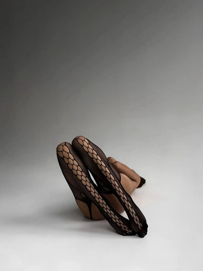 Ariel Black Fishnet Stockings