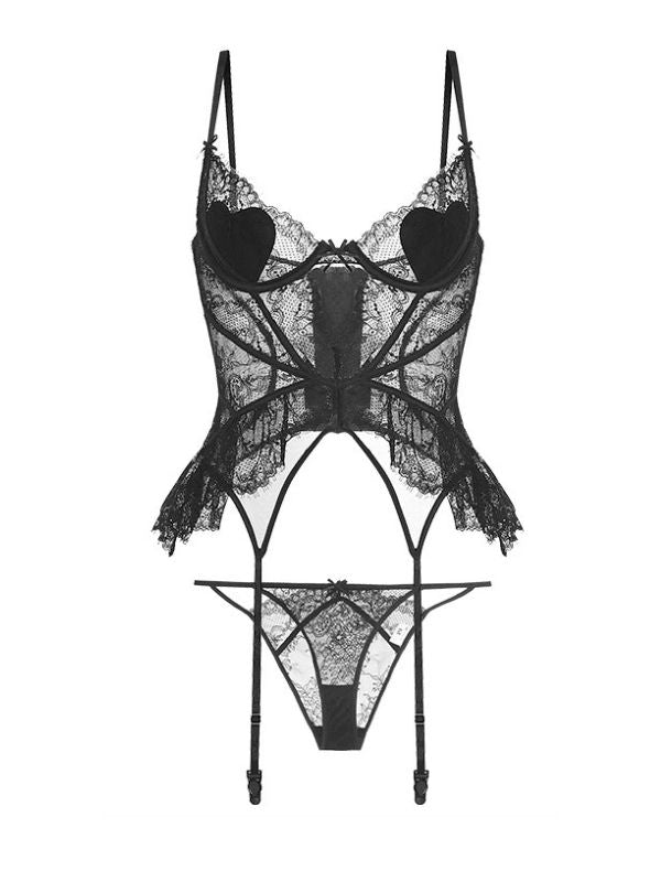 Avril Bodysuit Set - Black Lumiere 18