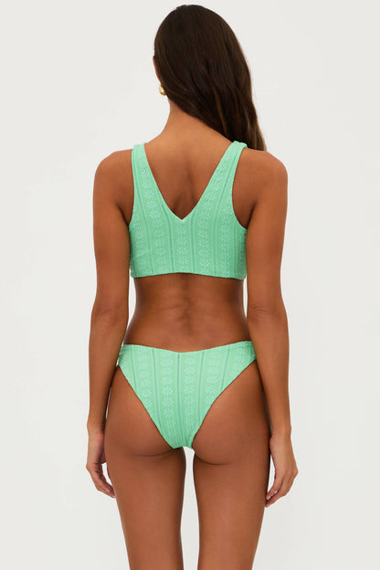 Dallas Top Sage Bloom Jacquard