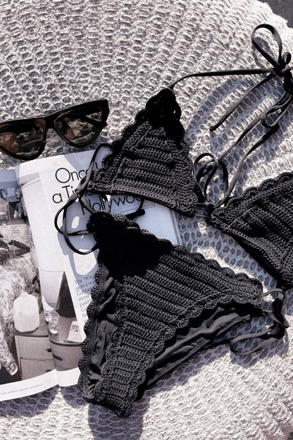 LacyMate™ Winona Top Black Crochet