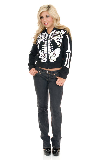 Hooded Skeleton Sweatshirt Charades