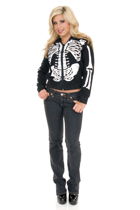 Hooded Skeleton Sweatshirt Charades