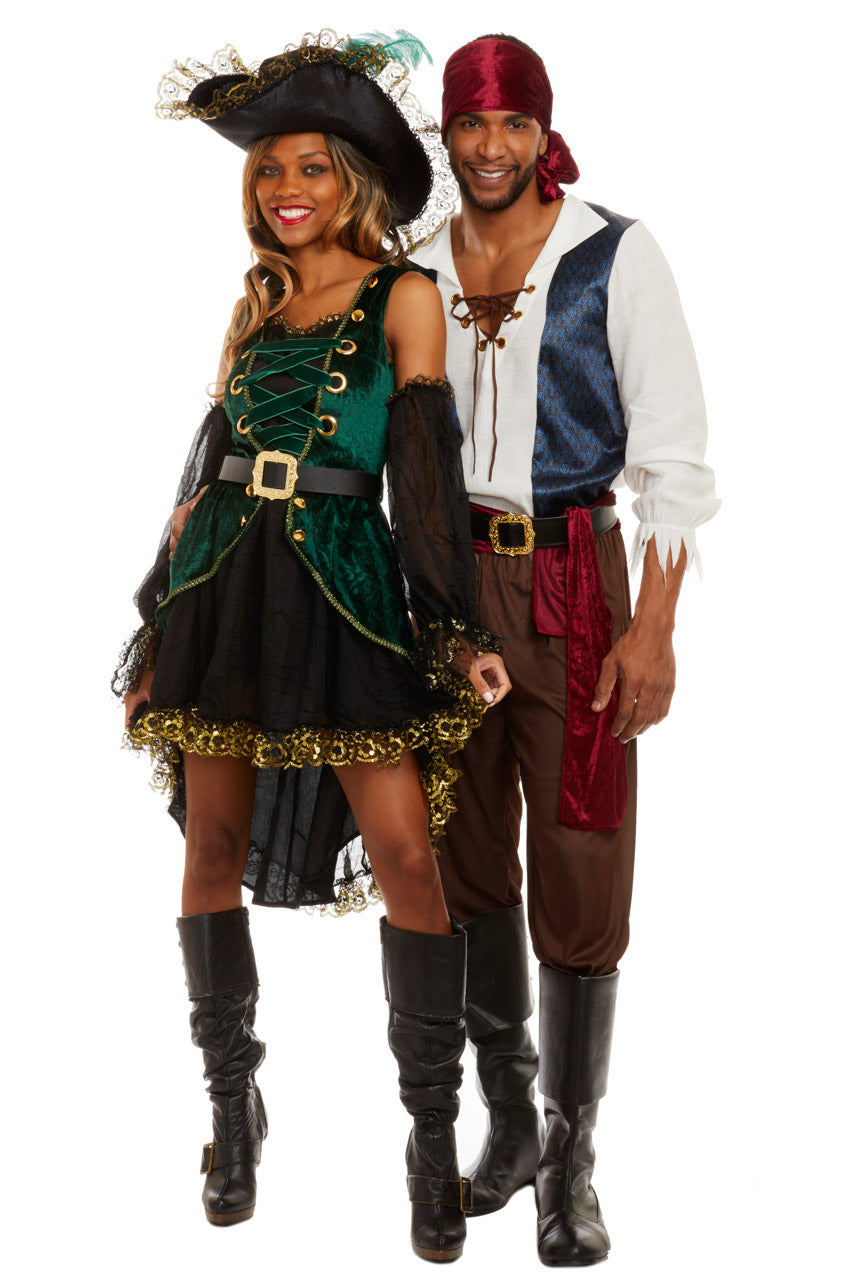 Emerald Pirate Costume Dreamgirl
