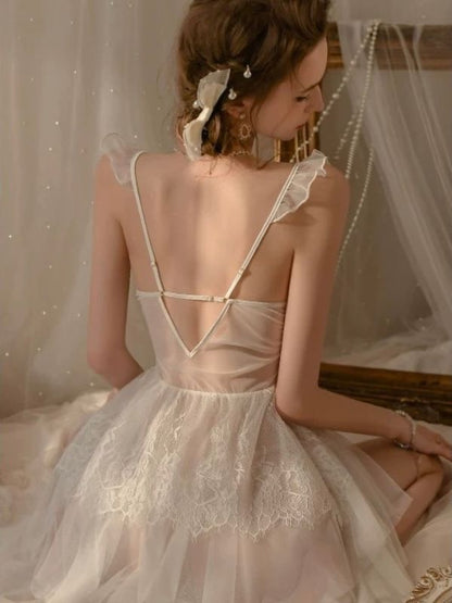 Dakota Mesh Babydoll - White