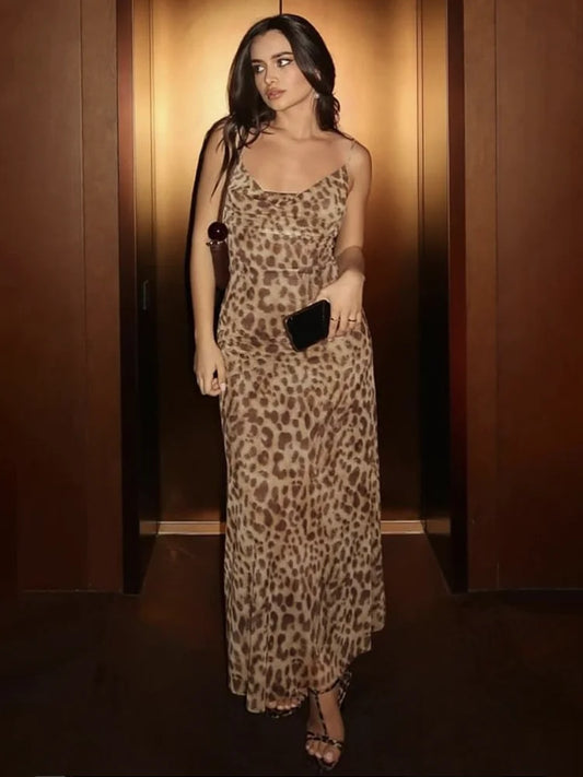 Eira Leopard Long Dress