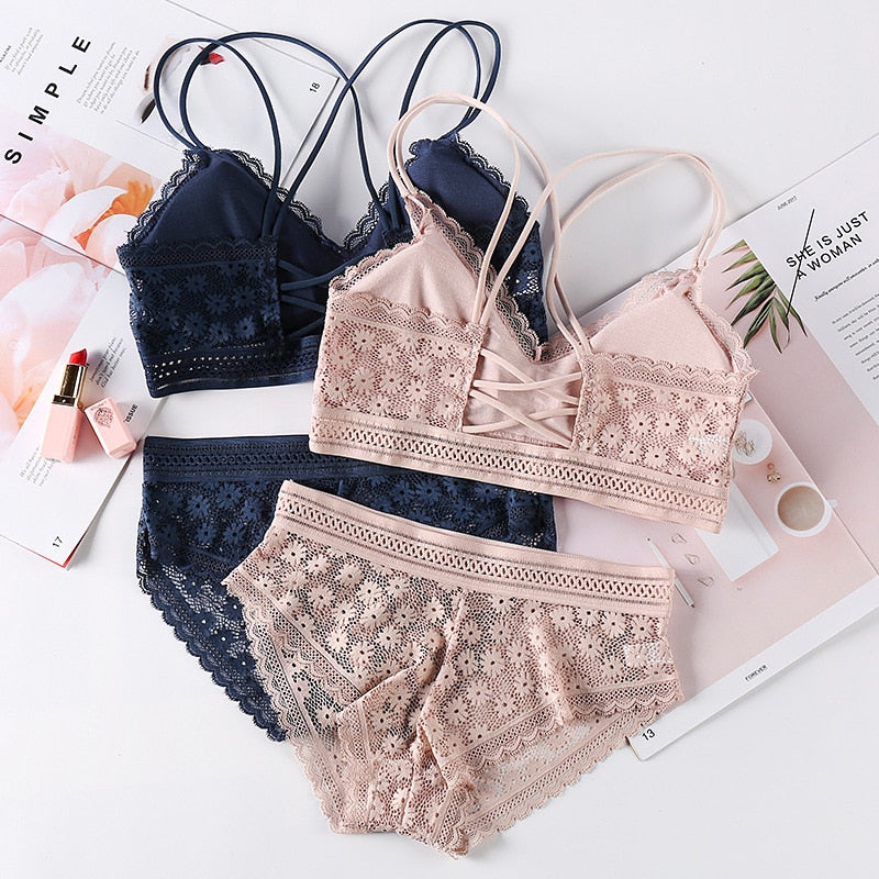 The Flower that Resembles You Bra Sets Fenland Clothes Store