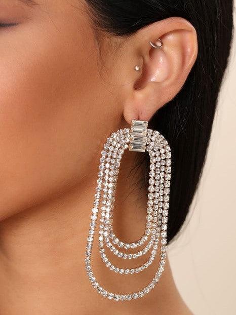 Geneva Diamante Arch Earrings