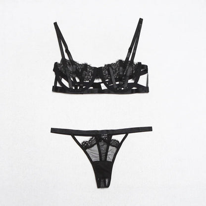 Ellolace Lingerie Set Women's Underwear Set Push up Hollow Out Bra Set Transparent Bralette Erotic Lingerie Female Underwear Set LACYMATE®