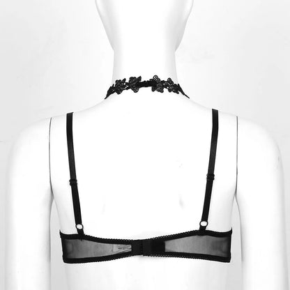 See-through Halter Bra