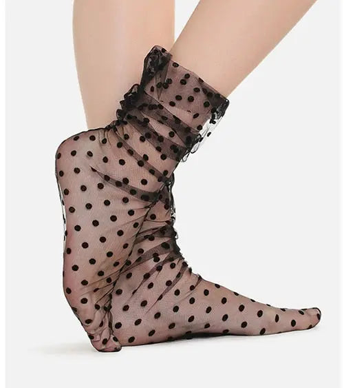 Polka Dot Mid-Calf Socks Lavah Intimates