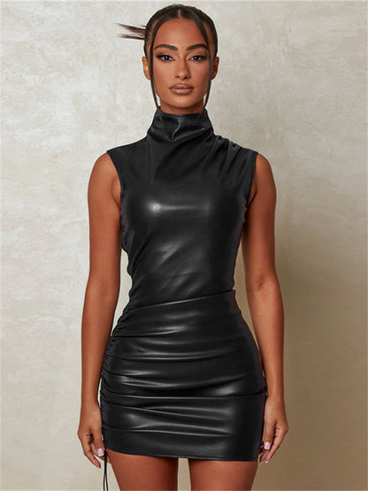 Leather Mini Dress